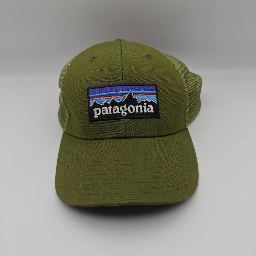 Patagonia Hat Cap Strap Back Mens One Size Green Trucker Mesh Outdoor Patch